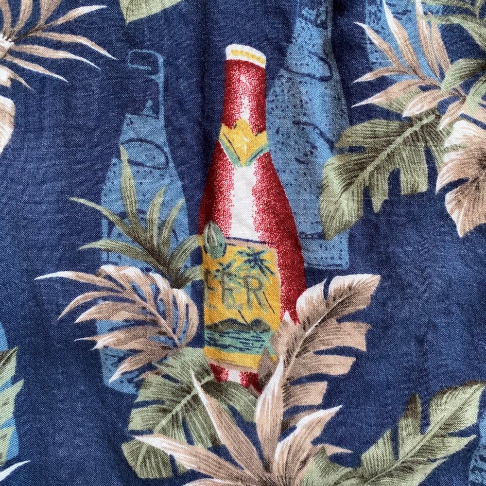 Men’s Hawaiian shirt Steve & Barry’s BEER print L‎ - Picture 3 of 5